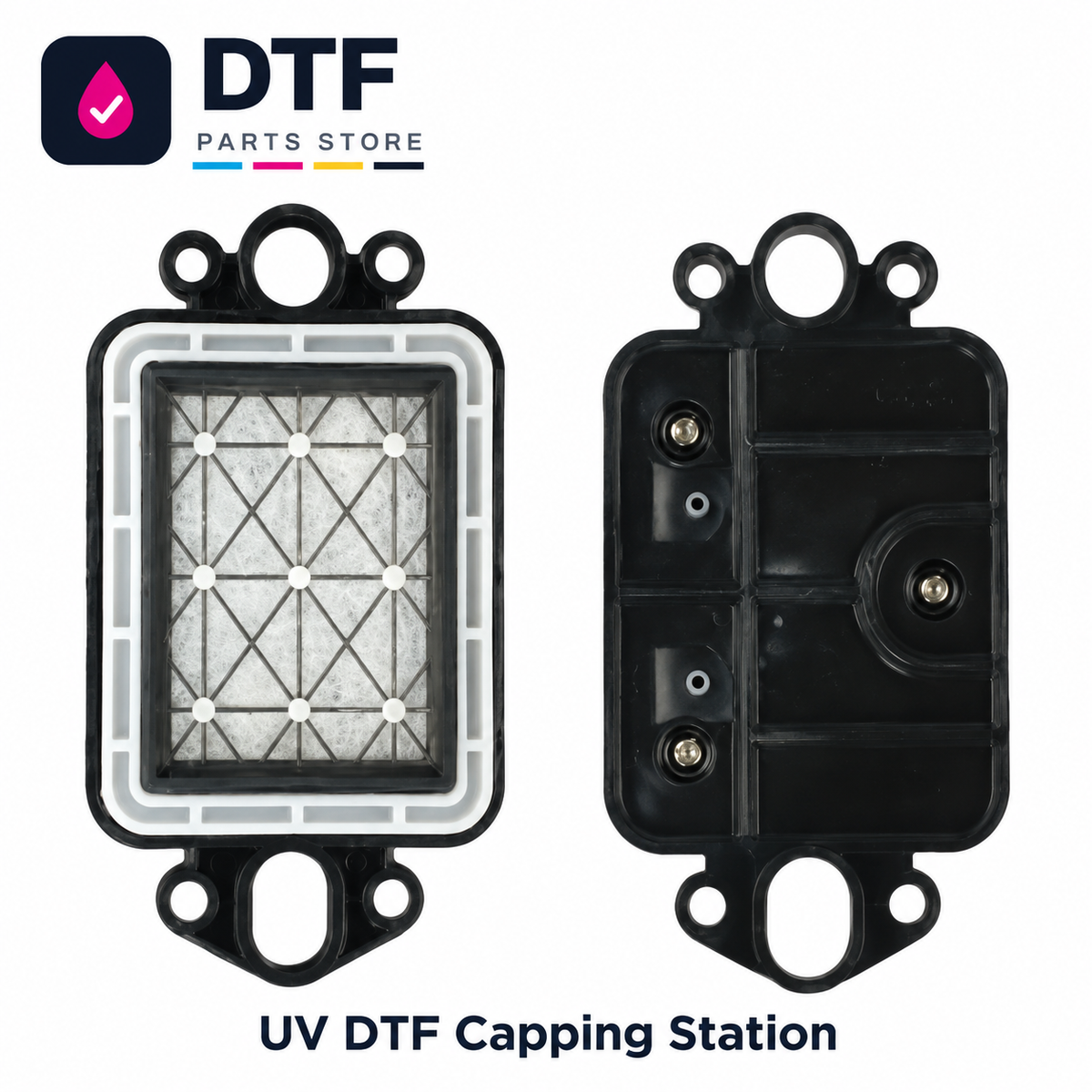 UV DTF Capping Station on a white background with DTF Parts Store branding