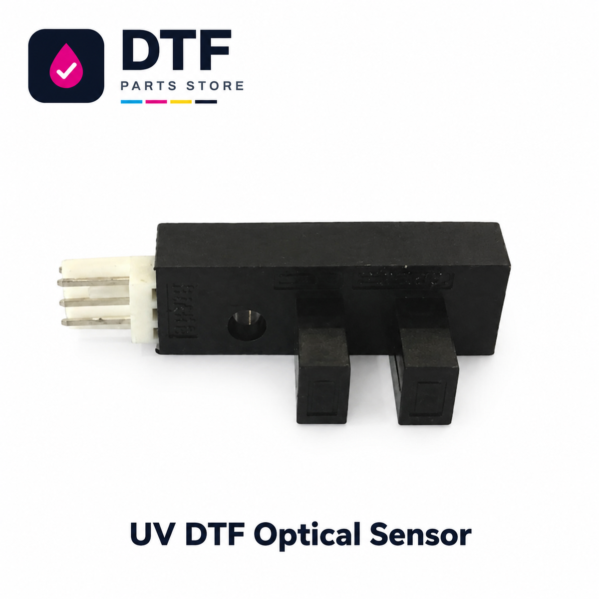 UV DTF Optical Position Sensor on a white background with DTF Parts Store branding